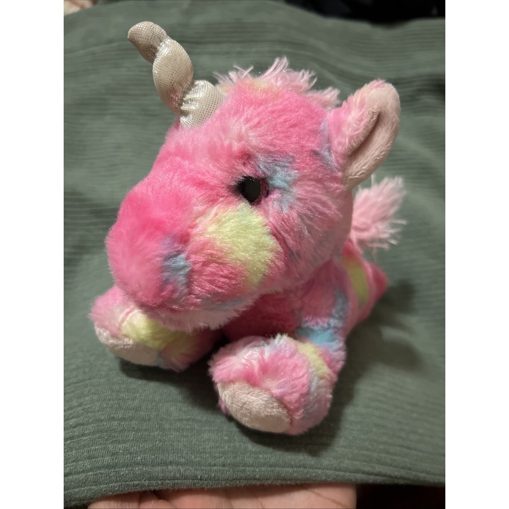 Aurora Jellyroll Pink Unicorn Plush Stuffed Animal 7 Inch
